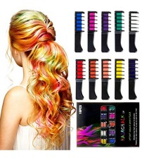 10 Color Temporary Hair Color Chalk Comb Set Washable Hair Chalk